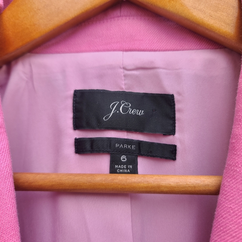 J. Crew | Parke Blazer in Stretch Linen in Pink Size 6 - Picture 3 of 15